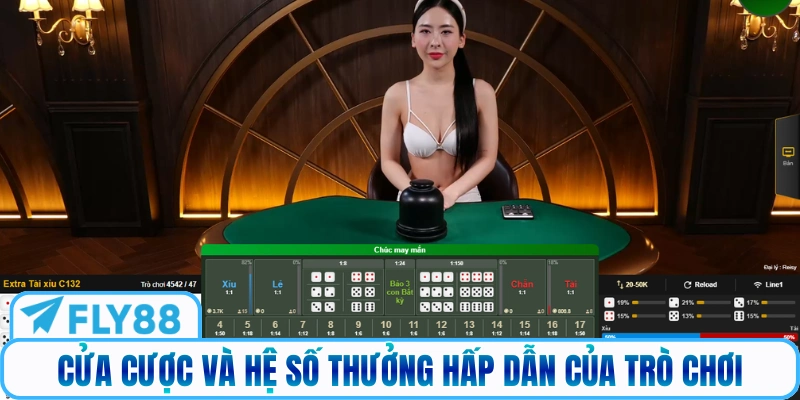Cửa cược và hệ số thưởng hấp dẫn của trò chơi